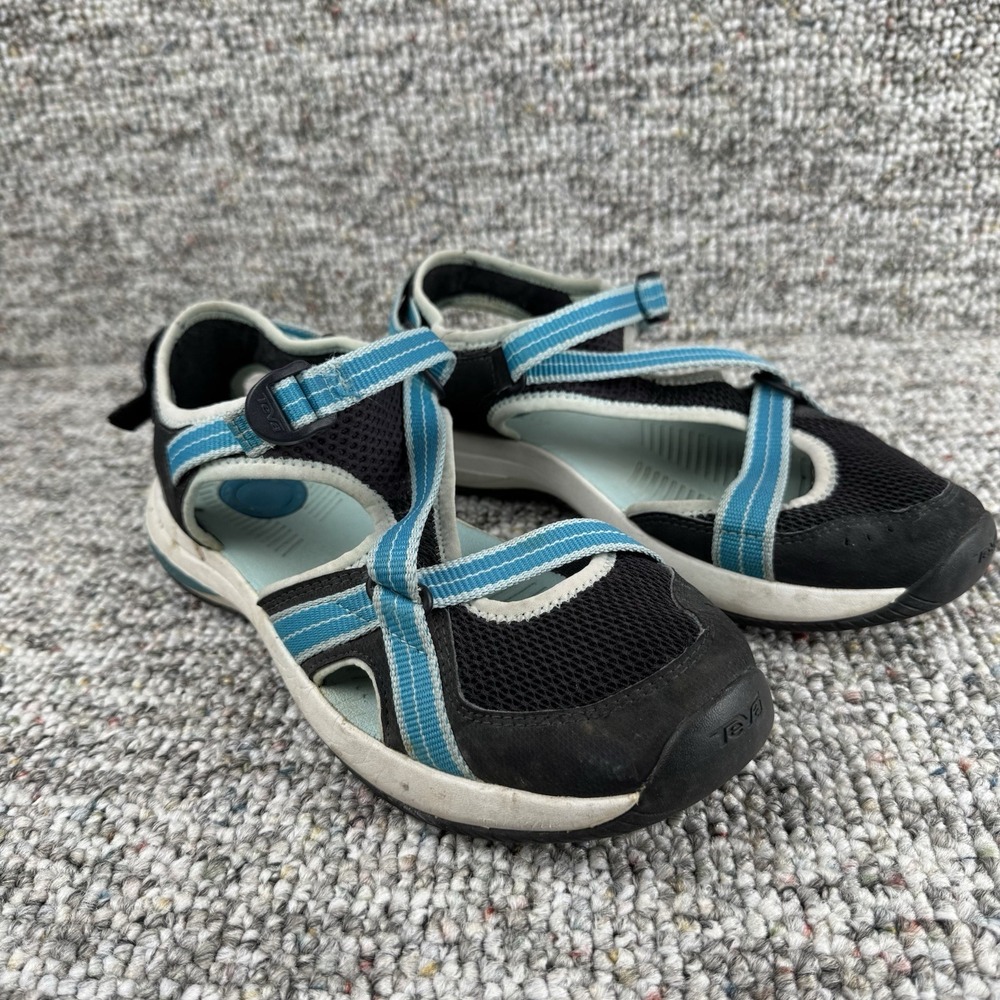 TEVA Sandals Womens 9 Ewaso Shoes Closed Toe Water Hiking Blue